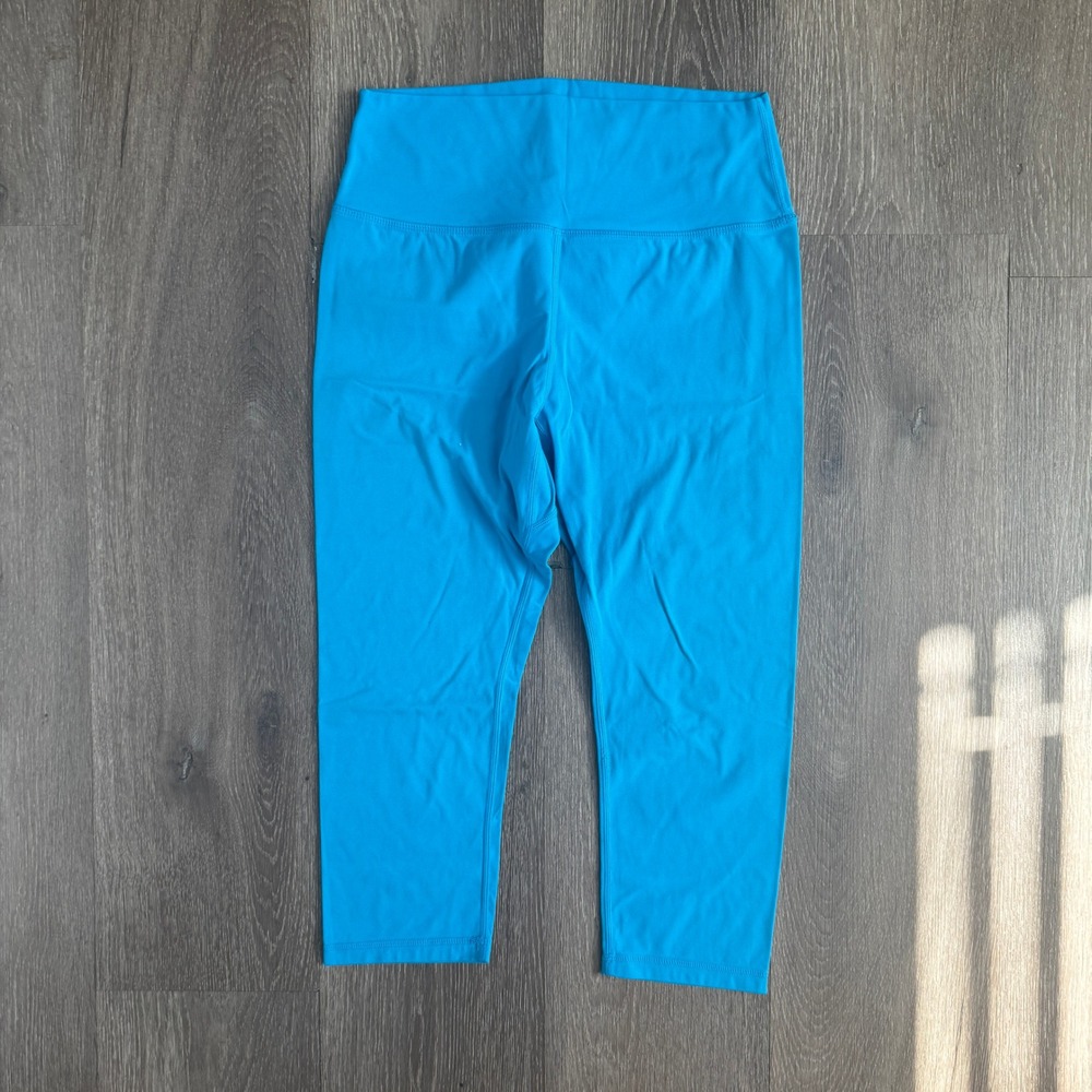 Buffbunny Collection Leggings Women XL Turquoise Blue High Rise Cropped Athletic